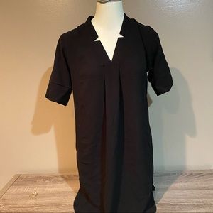 Bobeau V neck black  Tunic Dress